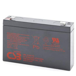 CSB HRL634WF2 6 Volt 9 AH Sealed Lead Acid Battery CSB HRL634WF2 6 Volt 9 AH Sealed Lead Acid Battery