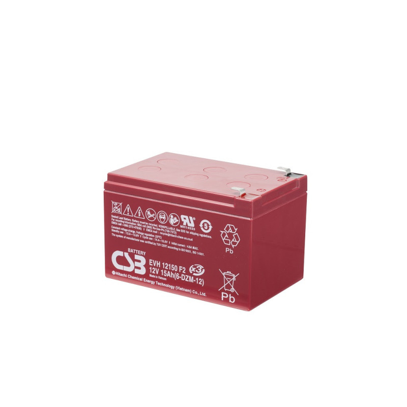CSB EVH12150 12V 15Ah Deep Cycle VRLA AGM Traction Electric Vehicle Battery CSB EVH12150 12V 15Ah Deep Cycle VRLA AGM Traction Electric Vehicle Battery