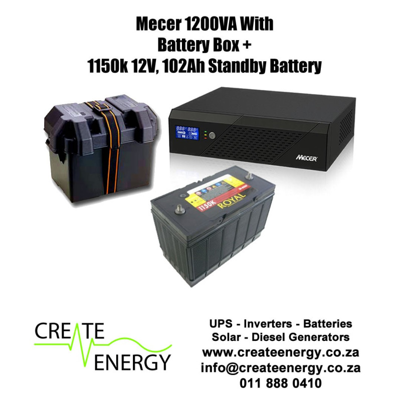 Create Energy Mecer IVR-1200LBKS 1200VA Inverter / Charger with Battery Box