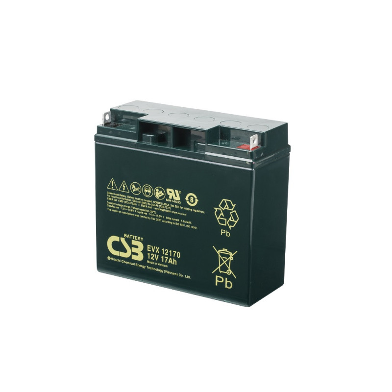 CSB EVX12170 12V 17Ah Deep Cycle VRLA AGM Traction Electric Vehicle Battery