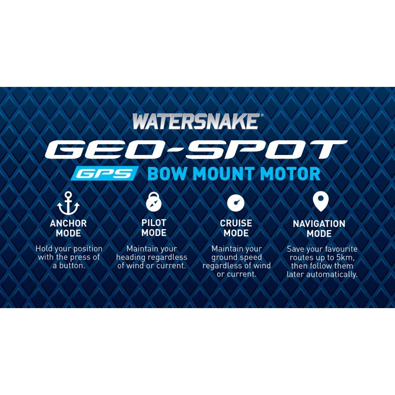 Watersnake GeoSpot GPS Bow Mount Motor Trolling 12 Volt Trolling Motor