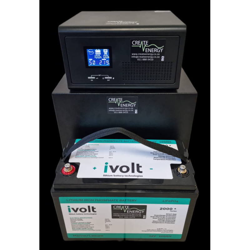 East 1.28kWh 1000W Lithium iVolt Plug and Play Kit 12V