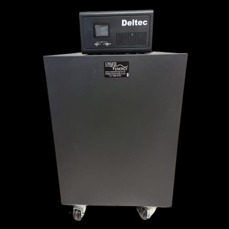 East Deltec 4,8 KWh 1600 Watt / VA 24 V Pure Sine Wave Plug 'n Play Inverter Trolley with 4 x DC31 Deep Cycle Batteries