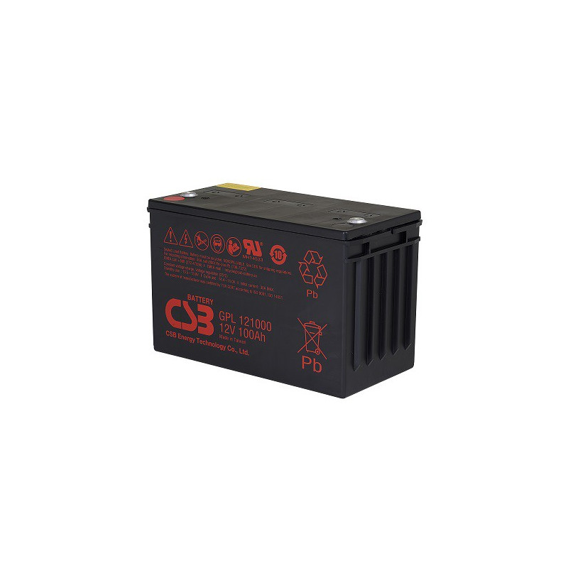 12V 100Ah Maintenance-Free Sealed Lead Acid Battery CSB GP121000