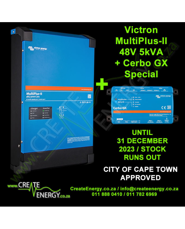 Victron MultiPlus-II 5kVA 48V Inverter / Charger Plus Cerbo GX Bundle