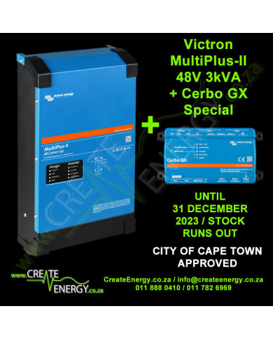 Victron MultiPlus-II 3kVA 48V Inverter / Charger Plus Cerbo GX Bundle