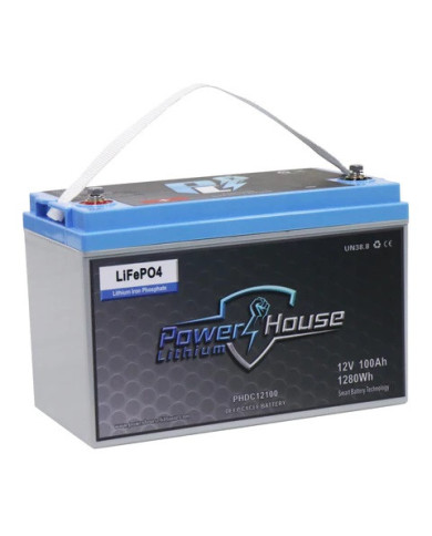Powerhouse 12V 100Ah Lithium LiFePO4 Battery (No Bluetooth)