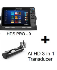 Lowrance HDS PRO 9 AIHD 3-in-1 Transducer Fishfinder Chartplotter Lowrance HDS PRO 9 AIHD 3-in-1 Transducer Fishfinder Chartplotter
