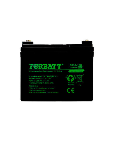 Forbatt 33Ah GEL 12V VRLA Storage Battery