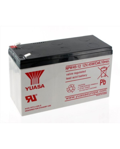 YUASA NPW45-12NPW45-12  - 45 Watt per Cell 12V - 8.5Ah UPS Battery with F2 Terminal YUASA NPW45-12NPW45-12  - 45 Watt per Cell 12V - 8.5Ah UPS Battery with F2 Terminal