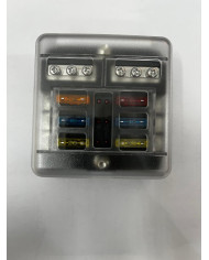 Fuse Box - 1 in and 6 out with negative bus bar and LED Indicator Fuse Box - 1 in and 6 out with negative bus bar and LED Indicator