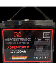 Adventure-X 12.8V 100Ah Lithium Battery With Bluetooth BMS - Adventure Range - Plastic Case