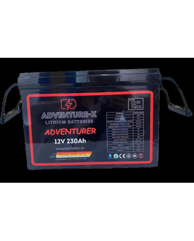 Adventure-X 12.8V 230Ah Lithium Battery With Bluetooth BMS - Adventure Range - Plastic Case Adventure-X 12.8V 230Ah Lithium Battery With Bluetooth BMS - Adventure Range - Plastic Case