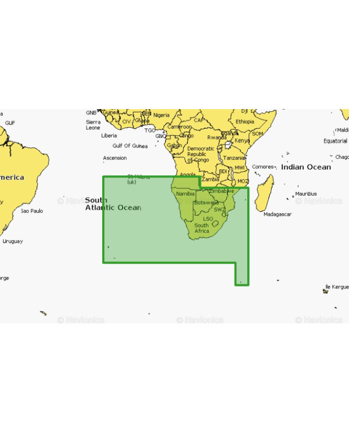 Navionics + AFRICA SOUTH (S. Angola, RSA, S. Mozambique) Small Chart) NAAF002R