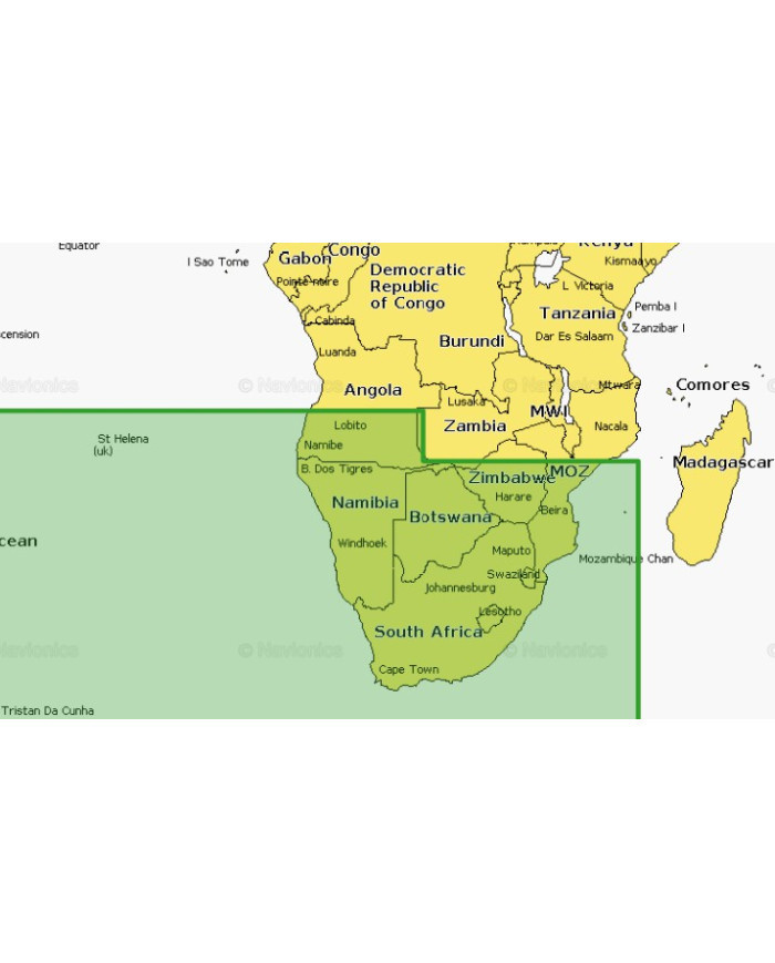 Navionics + AFRICA SOUTH (S. Angola, RSA, S. Mozambique) Small Chart) NAAF002R