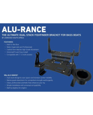 Lowrance ALU-RANCE Dual Stack Over / Under Fishfinder Bracket for Bass Boats Lowrance ALU-RANCE Dual Stack Over / Under Fishfinder Bracket for Bass Boats