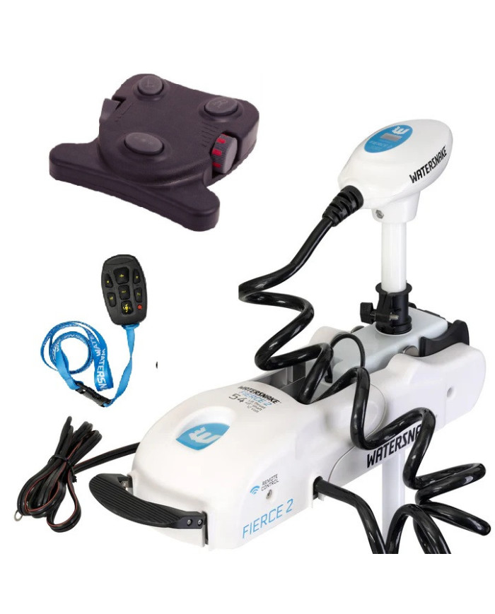 Watersnake Fierce2 Remote 54lb/48in Shaft Bow Mount Trolling Motor Combo Watersnake Fierce2 Remote 54lb/48in Shaft Bow Mount Trolling Motor Combo