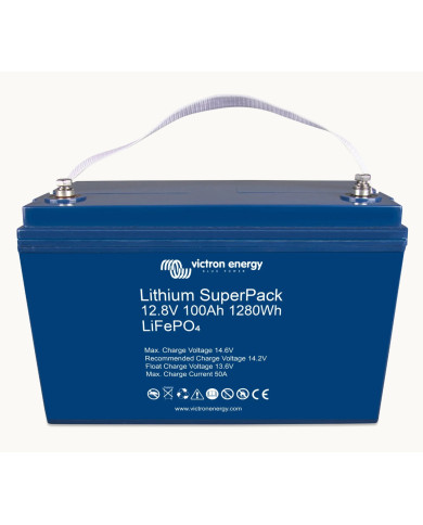 Victron Lithium SuperPack 12,8V/100Ah (M8) High Current (1C) Victron Lithium SuperPack 12,8V/100Ah (M8) High Current (1C)