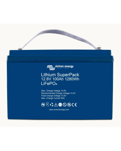 Victron Lithium SuperPack 12,8V/100Ah (M8) High Current (1C) Victron Lithium SuperPack 12,8V/100Ah (M8) High Current (1C)