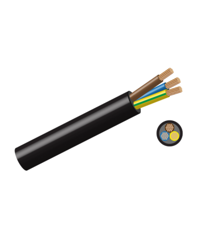 2.5mm Cabtyre Cable / Wire - 3 Core - Per Meter