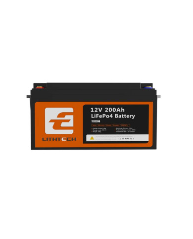 Lithtech TE12200 LIFePO4 12v 200ah Battery Pack