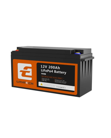 Lithtech TE12200 LIFePO4 12v 200ah Battery Pack