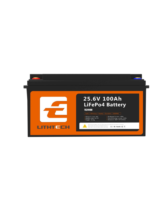 Lithtech TE24100 LIFePO4 24 Volt 100 Ah Battery Pack