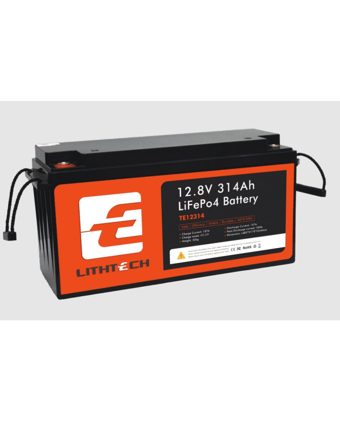 Lithtech 12 V 314 Ah Bluetooth Smart Lithium Battery Pack