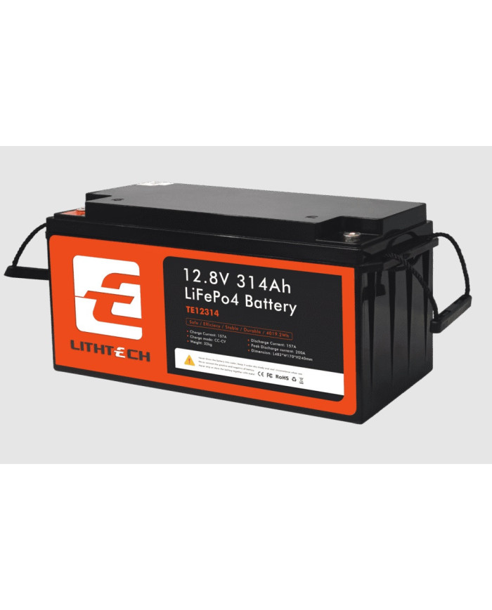 Lithtech 12 V 314 Ah Bluetooth Smart Lithium Battery Pack