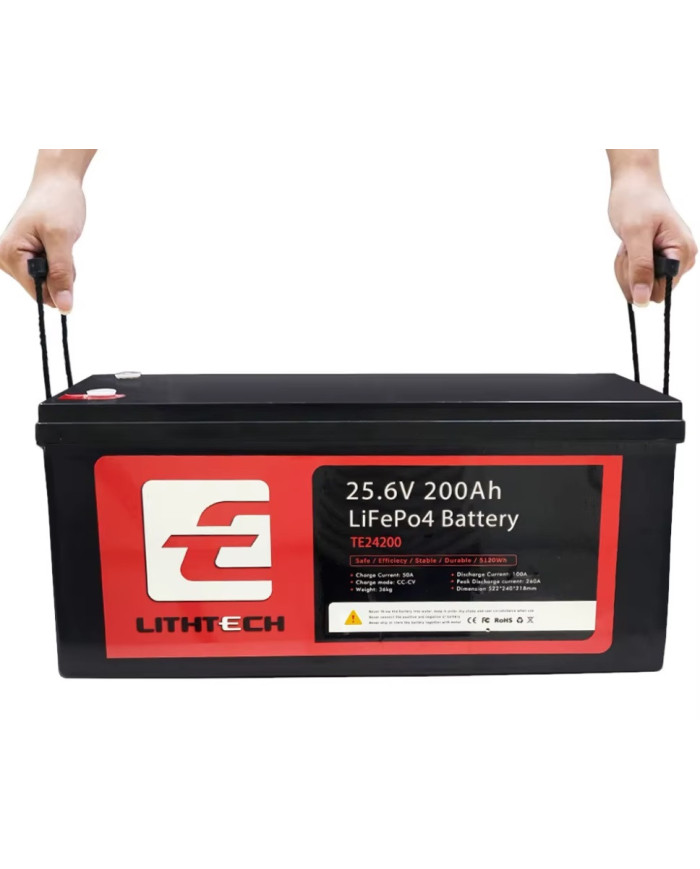 Lithtech 24 V 200 Ah Bluetooth Smart Lithium Battery Pack