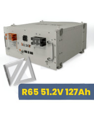 BSL R65 51.2V 127Ah Rack Mount Incl Wall mount Bracket 48V 6.5kWh LiFePO4 Lithium Ion Battery